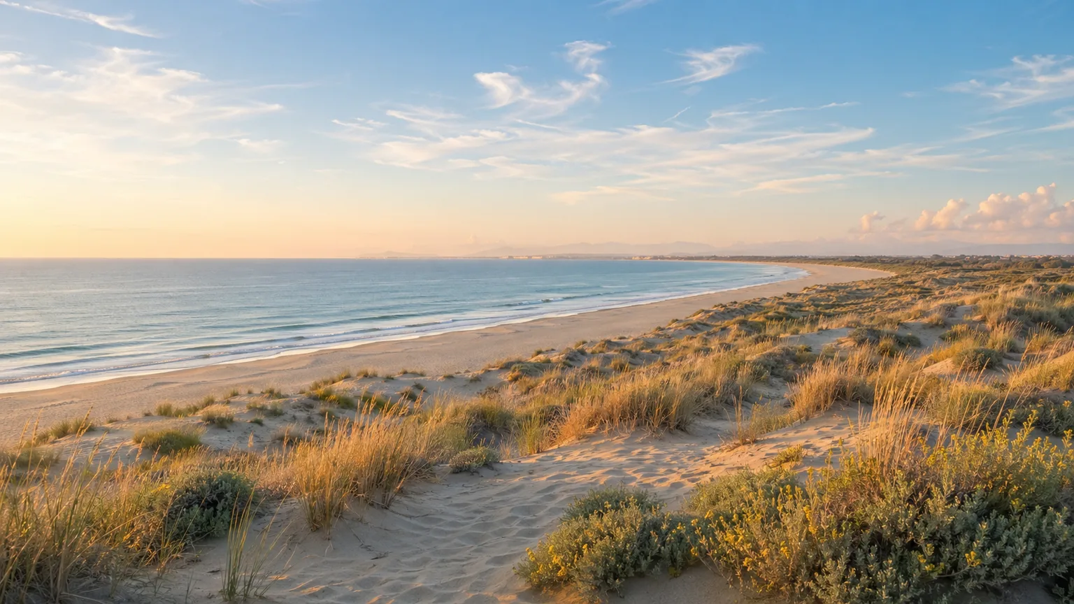 Quiet beaches beyond Malvarrosa - Playa de la Devesa (El Saler), Pinedo, El Saler dunes and L'Estany, Patacona at dawn